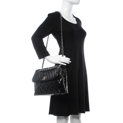 Chanel Vinyl Quilted In the Business Flap Bag Black 2 of 14