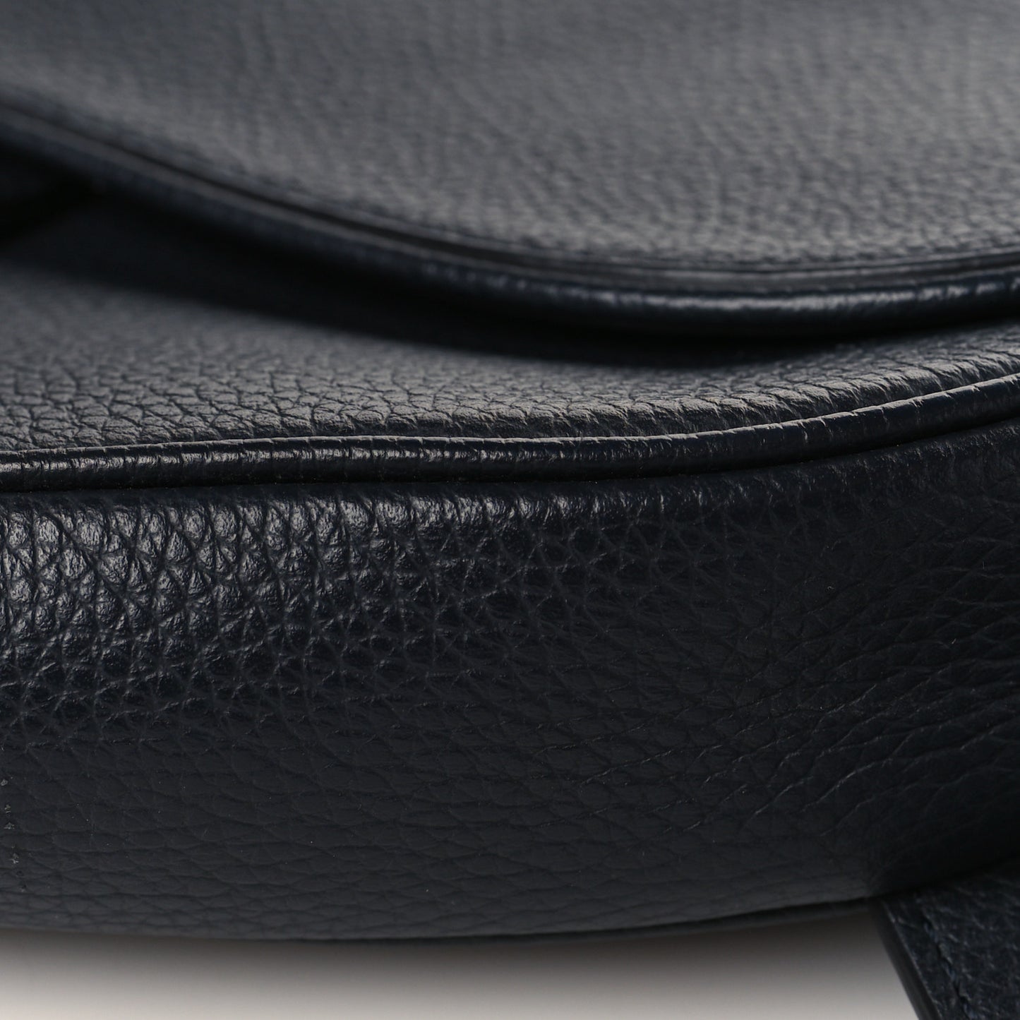 Grained Calfskin Mens Saddle Bag Navy Blue