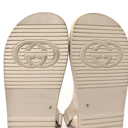 Gucci Rubber Mini Double G Womens Isla Dad Sandals 38 Dusty White 8 of 10