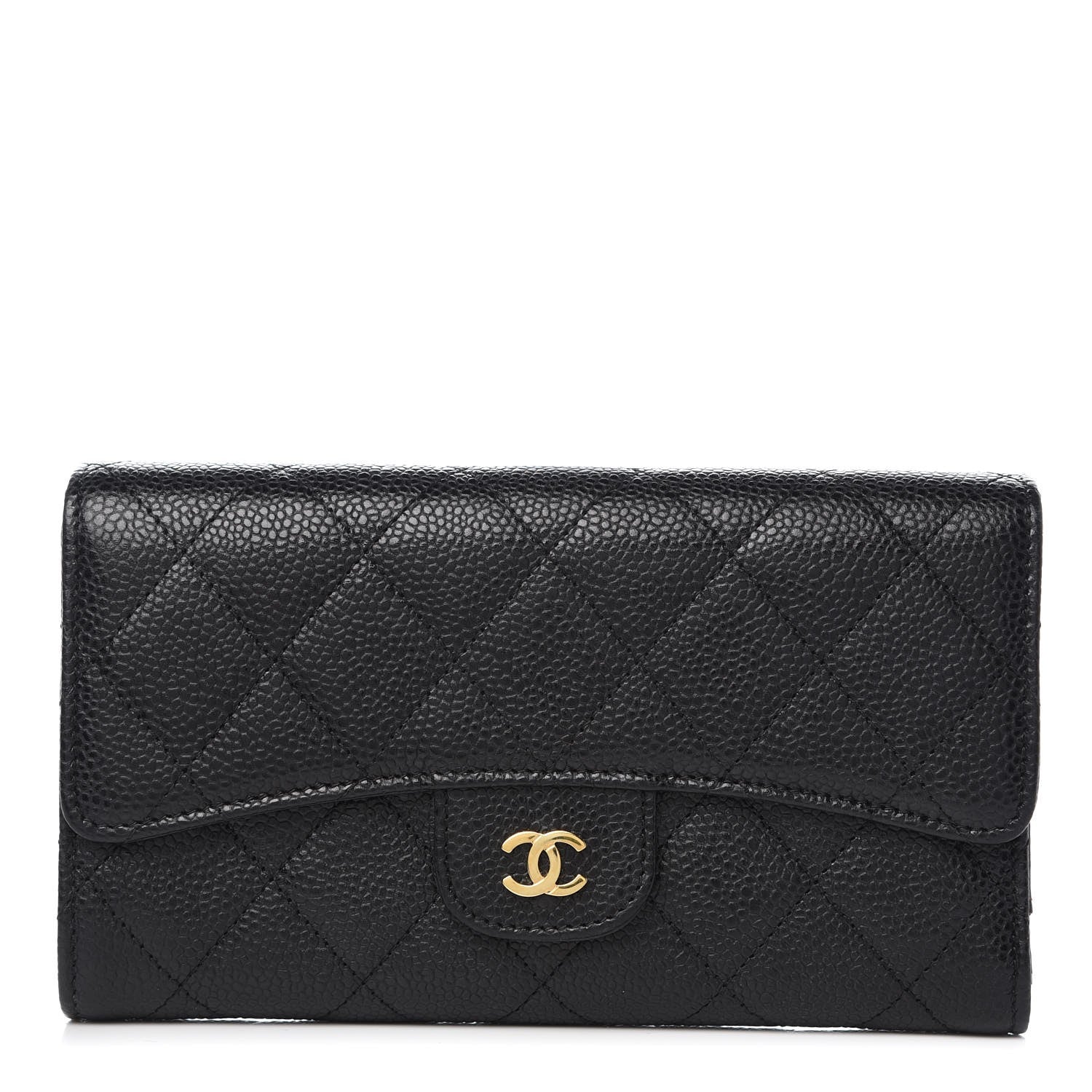 Chanel Caviar Quilted Large Flap Wallet Black 1 of 12