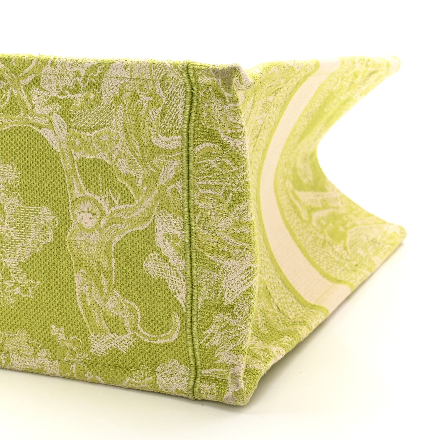 Christian Dior Canvas Embroidered Medium Dioriviera Toile De Jouy Book Tote D-Lite Green 10 of 10