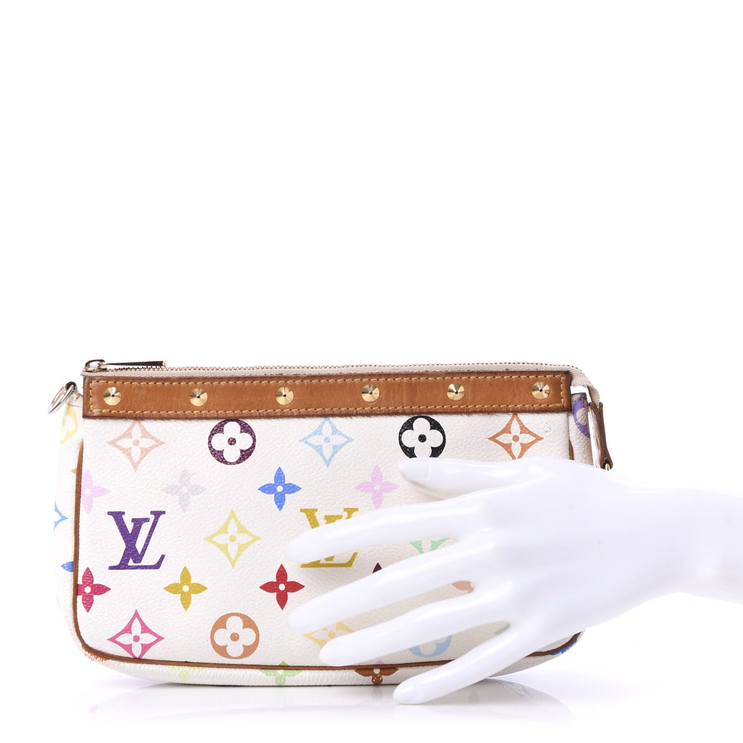 Monogram Multicolor Pochette Accessories White