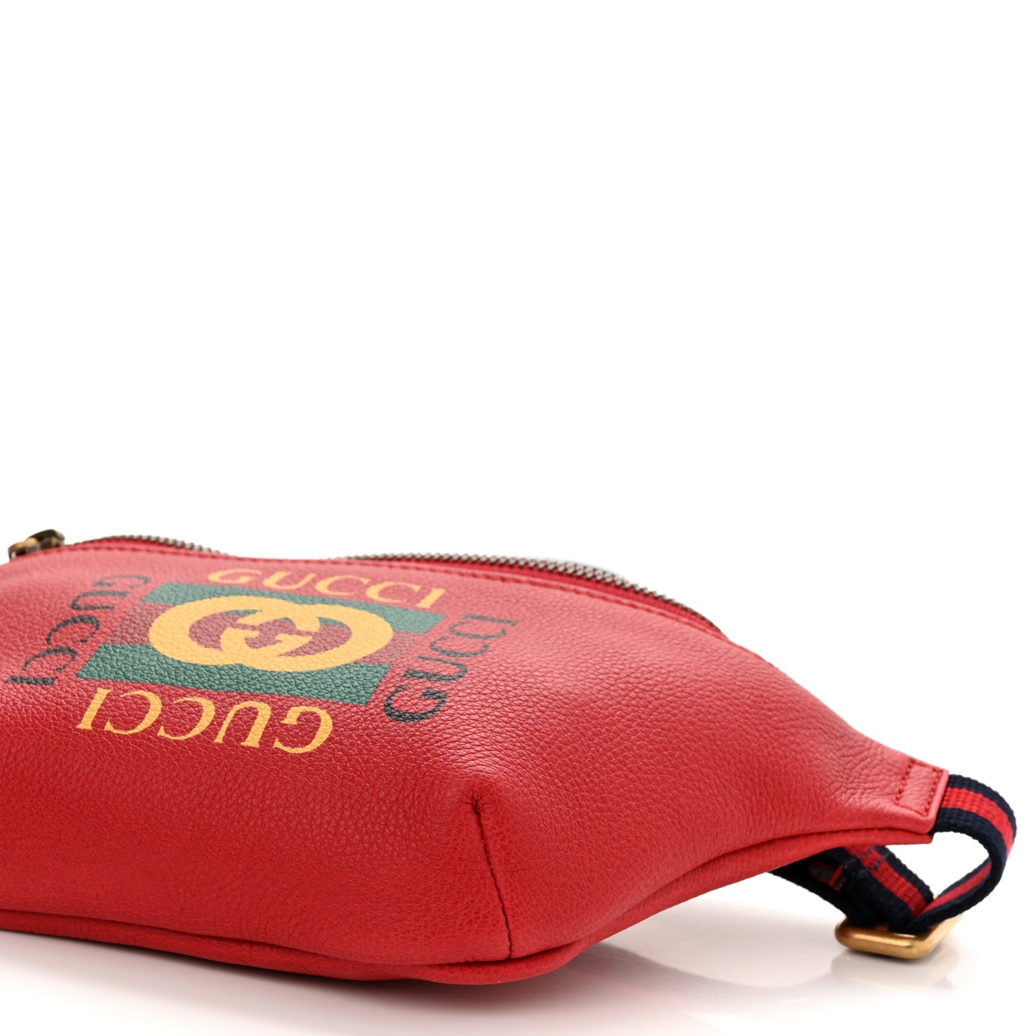 Gucci Grained Calfskin Small Logo Belt Bag Hibiscus Red 10 of 10