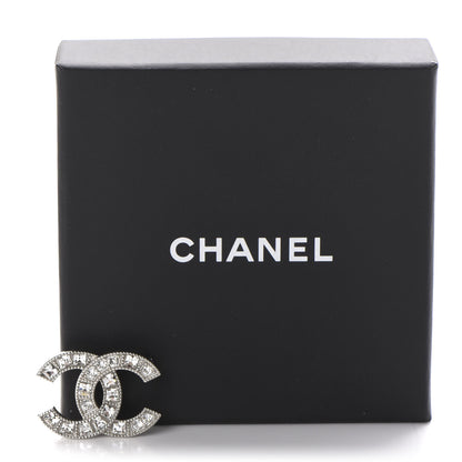 Chanel Baguette Crystal CC Small Brooch Silver 5 of 5