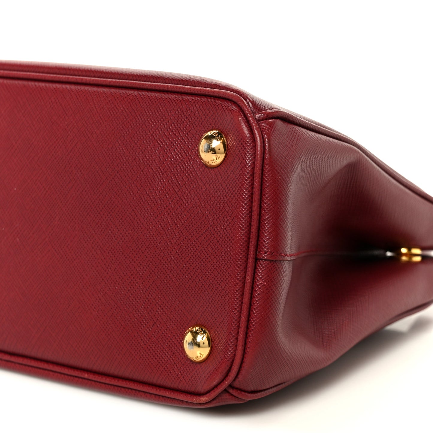 Saffiano Lux Small Galleria Double Zip Tote Cerise