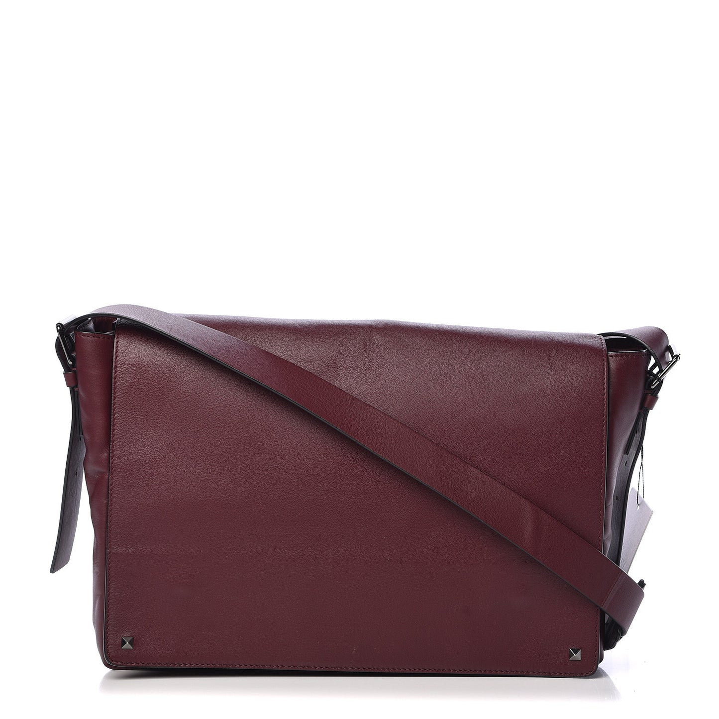Vitello Rockstud Messenger Bag Rubin