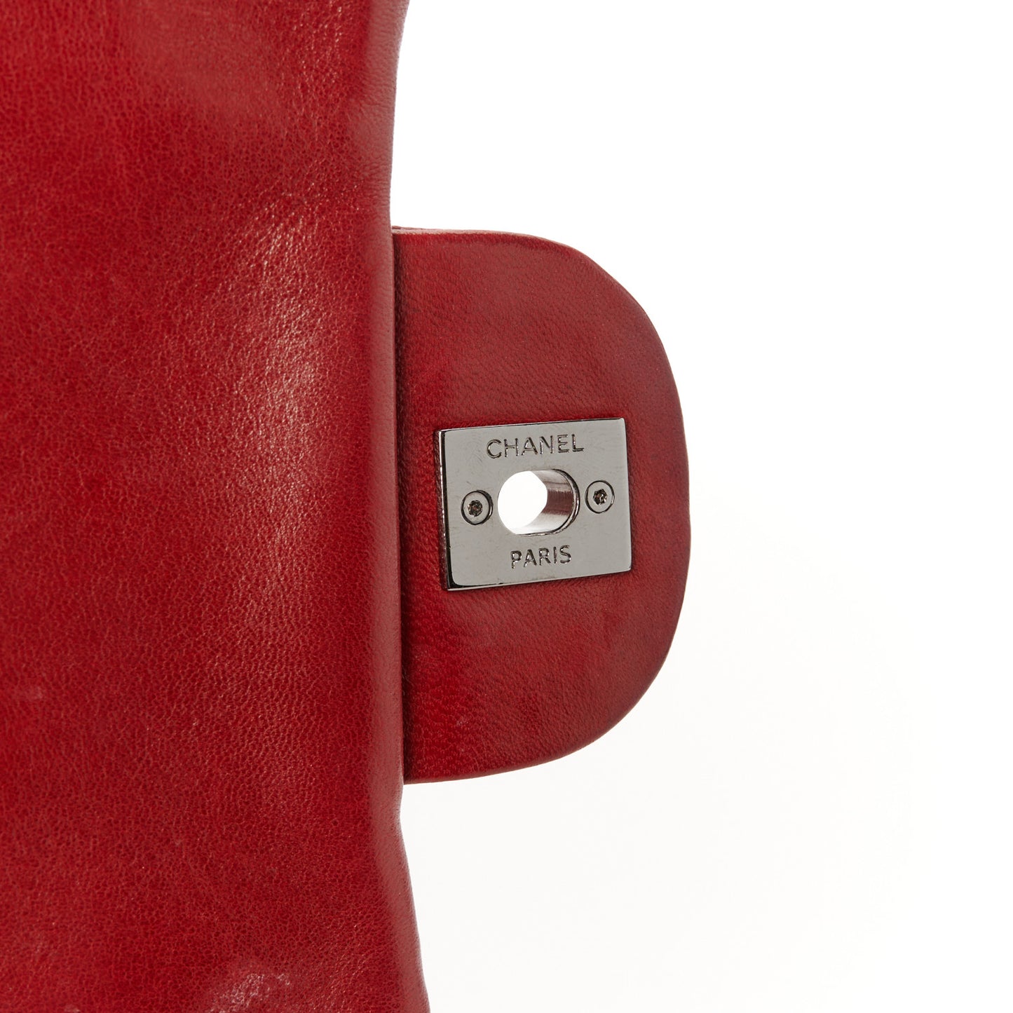 Lambskin Quilted Large 3 Flap Red