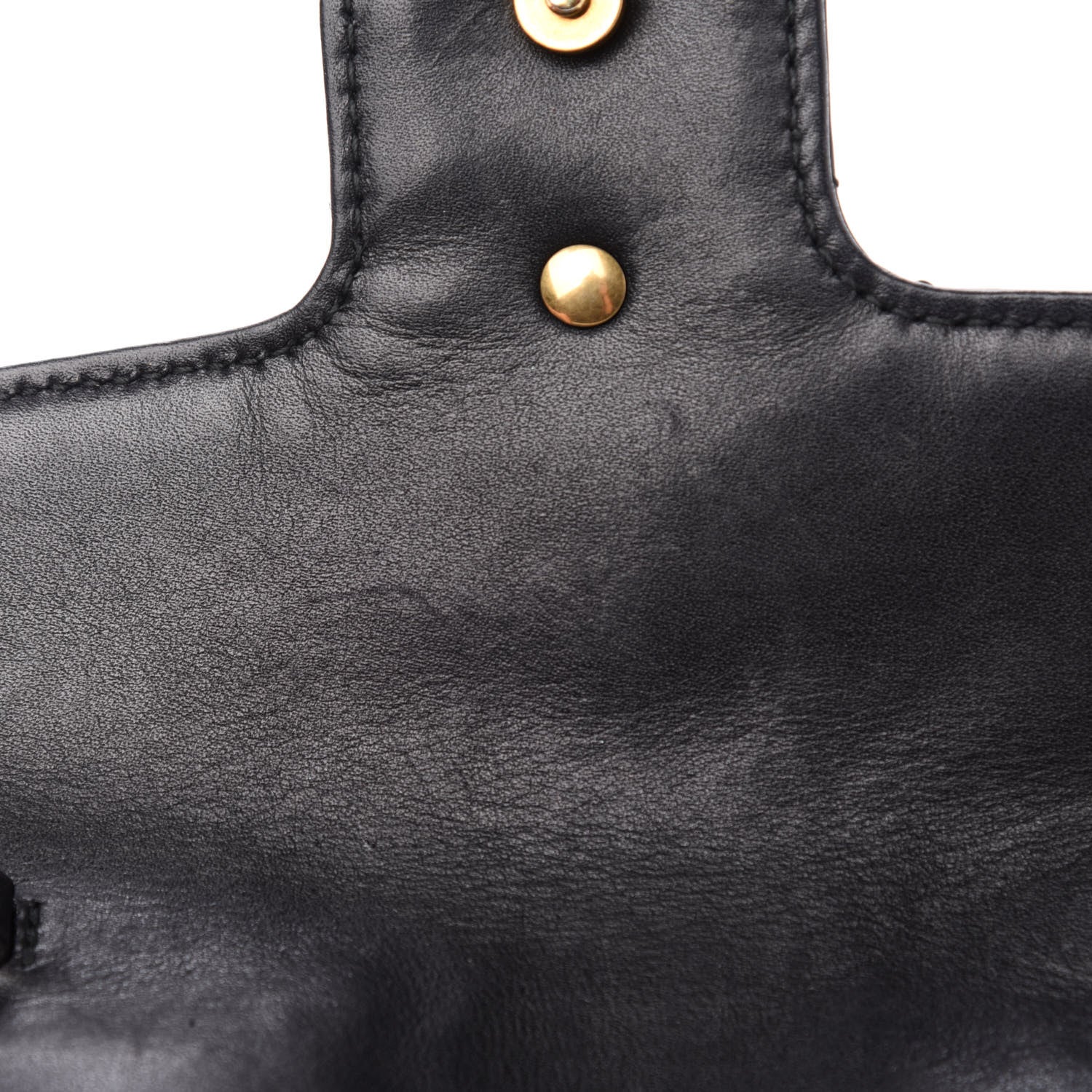 Gucci Calfskin Matelasse Super Mini GG Marmont Shoulder Bag Black 9 of 13