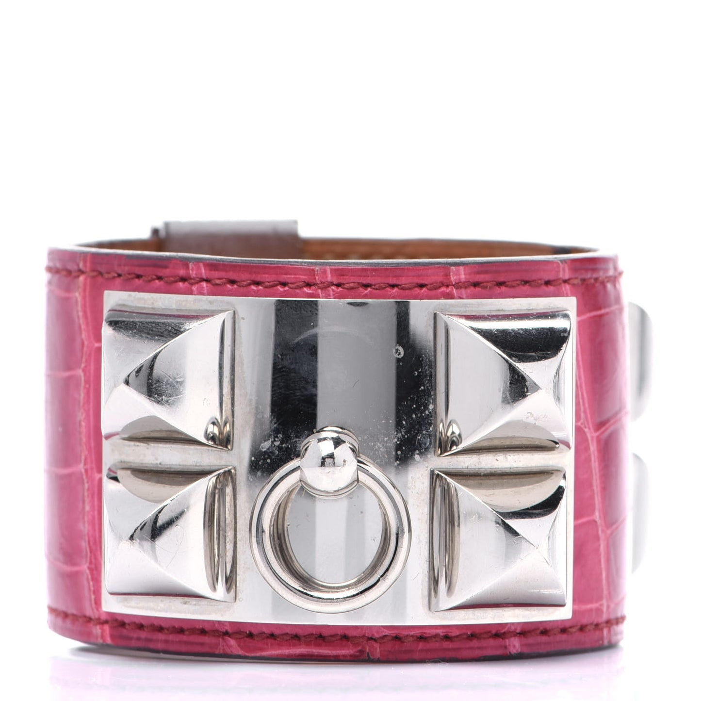 Shiny Alligator Collier De Chien CDC Bracelet S Fuchsia