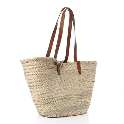 Celine Raffia Calfskin Triomphe Medium Panier Tan 2 of 4