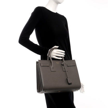 Saint Laurent Grained Calfskin Small Sac De Jour Dark Anthracite 2 of 9
