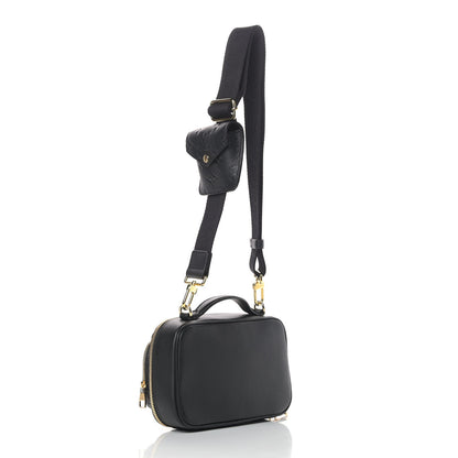 Louis Vuitton Calfskin Monogram Embossed Utility Crossbody Black 2 of 5