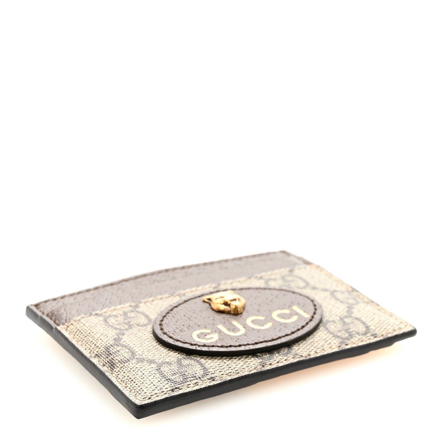 Gucci GG Supreme Monogram Neo Vintage Card Holder Beige Crop New Acero 4 of 7