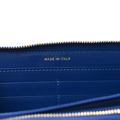 Chanel Shiny Goatskin Quilted Chanel 19 Long Zipped Around Wallet Blue 7 of 10