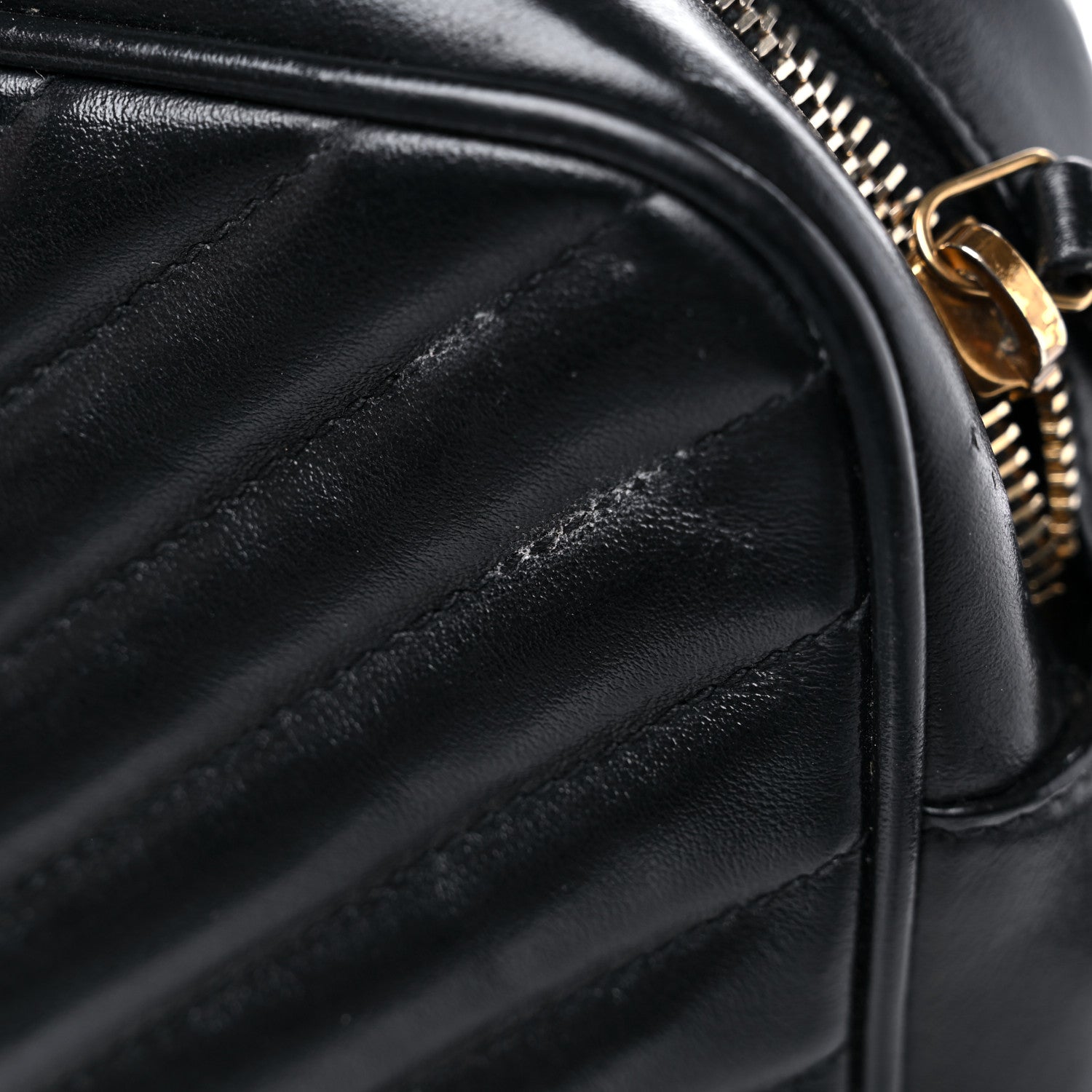 Saint Laurent Calfskin Matelasse Monogram Lou Camera Bag Black 17 of 18