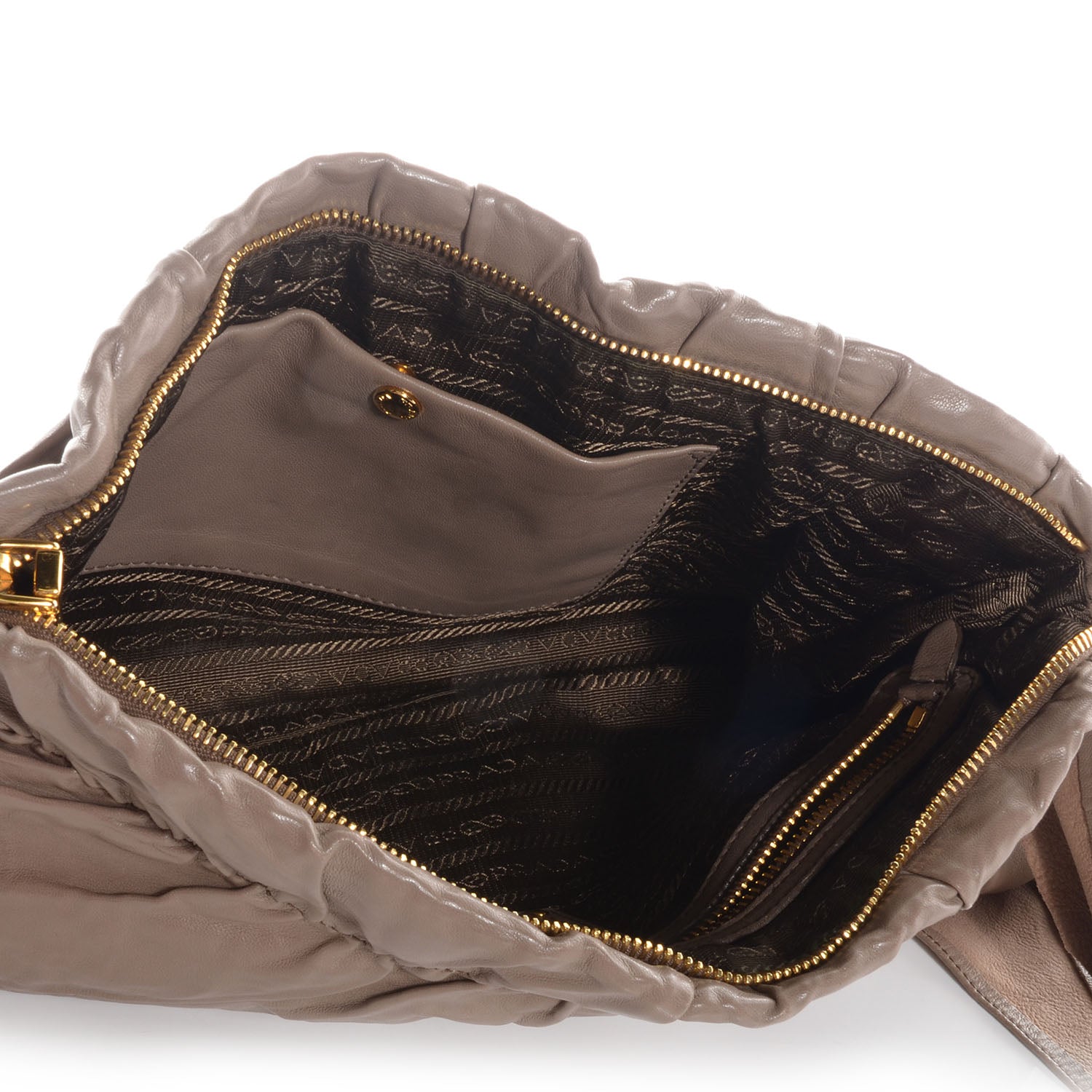 Prada Nappa Antique Bow Clutch Bambu 5 of 10