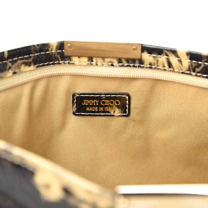 Jimmy Choo Patent Clutch Beige Black 5 of 5