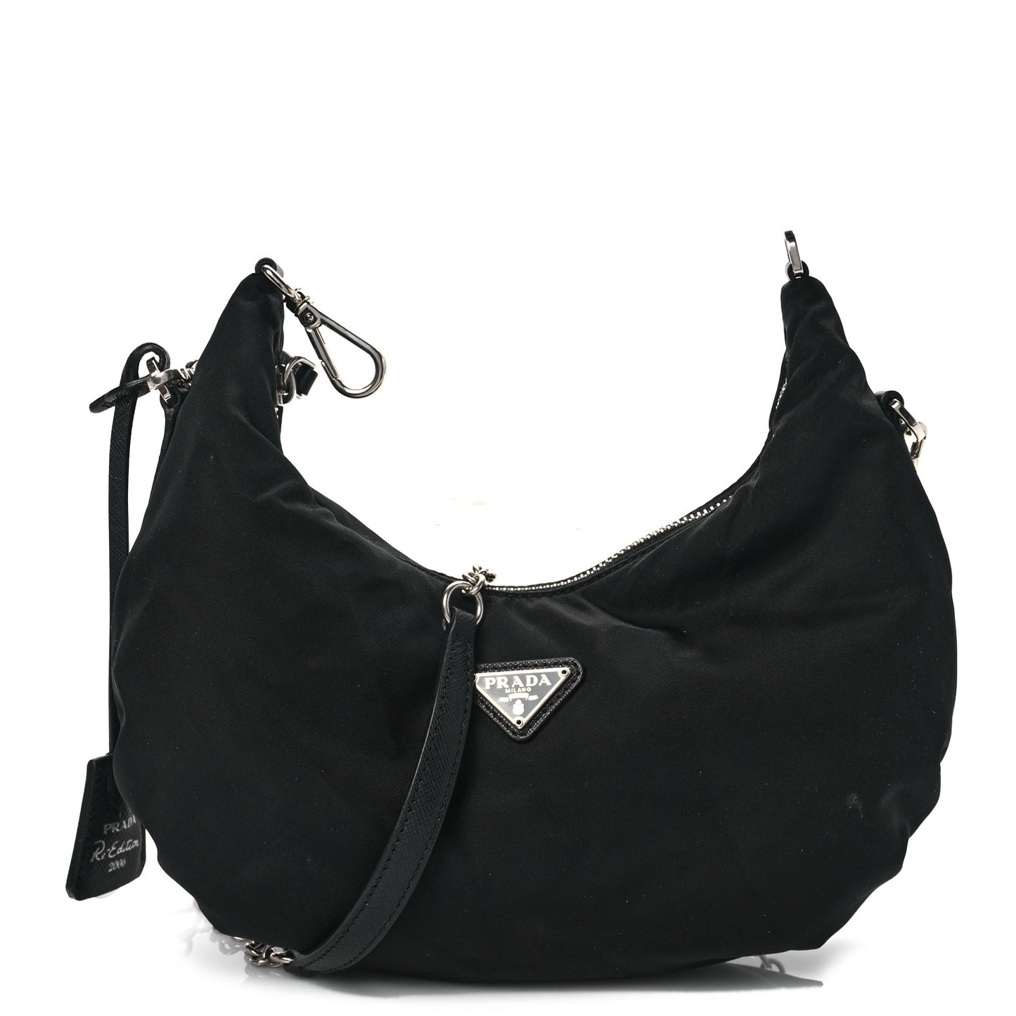 Tessuto Nylon Saffiano Re-Edition 2006 Shoulder Bag Black