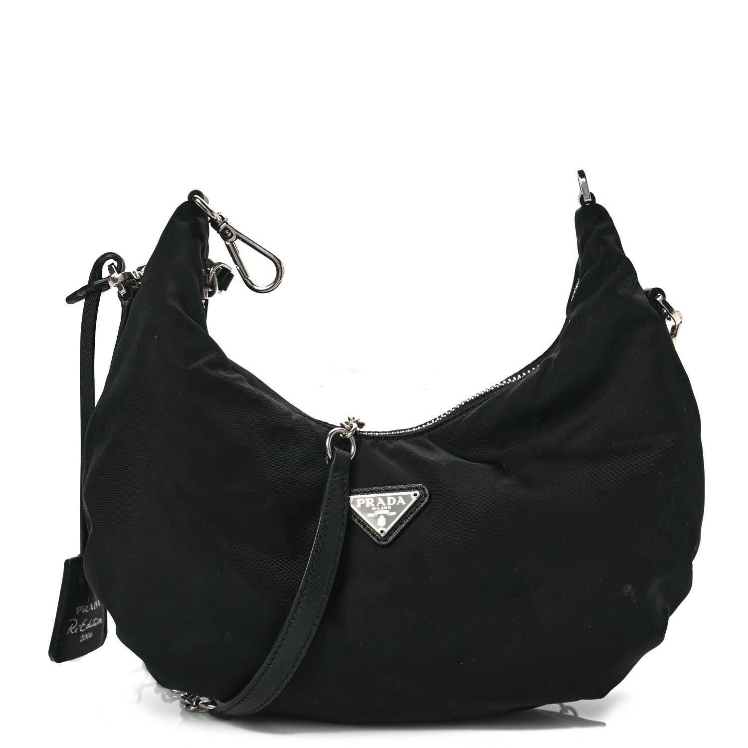 Prada Tessuto Nylon Saffiano Re-Edition 2006 Shoulder Bag Black 1 of 8