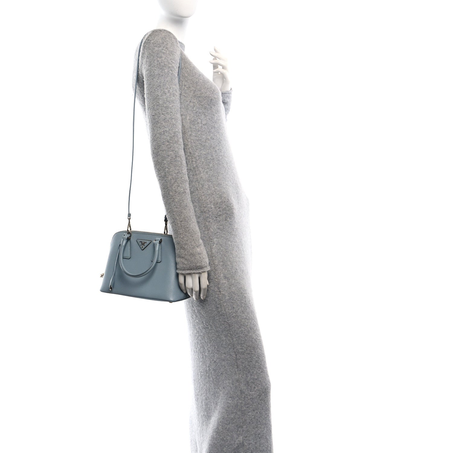 Prada Saffiano Lux Small Promenade Tote Lago 2 of 9