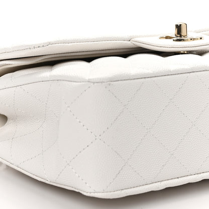 Chanel Caviar Quilted Small Double Flap White 9 of 10