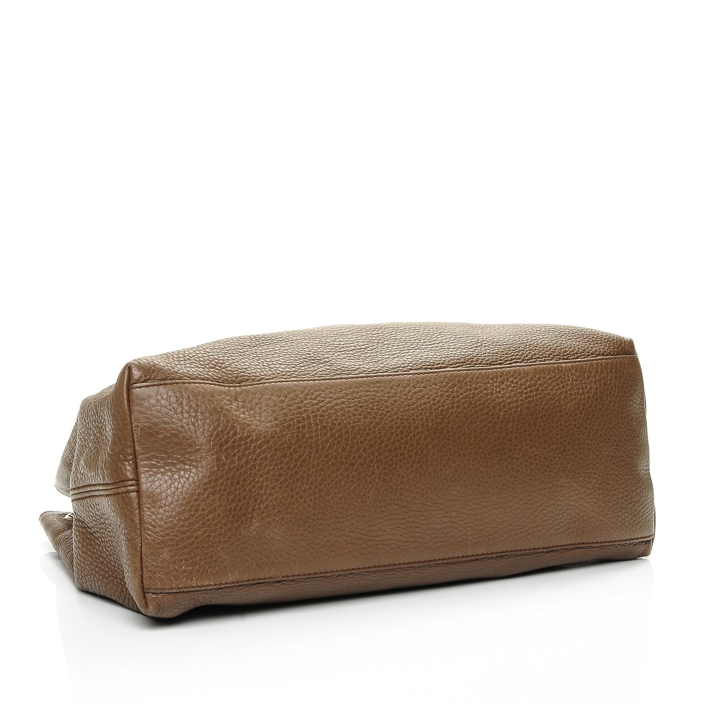Pebbled Calfskin Medium Soho Chain Shoulder Bag Maple Brown