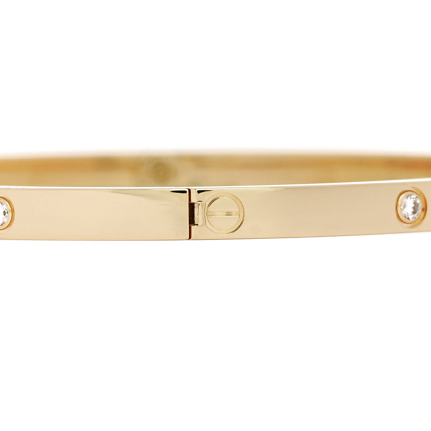 Cartier 18K Yellow Gold 6 Diamond Small LOVE Bracelet 18 5 of 8