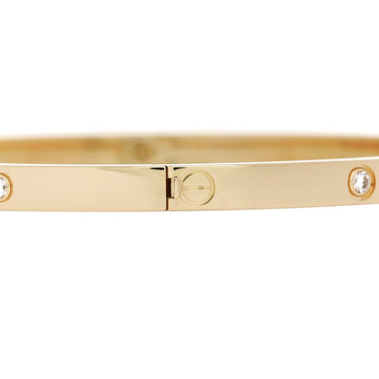 Cartier 18K Yellow Gold 6 Diamond Small LOVE Bracelet 18 5 of 8