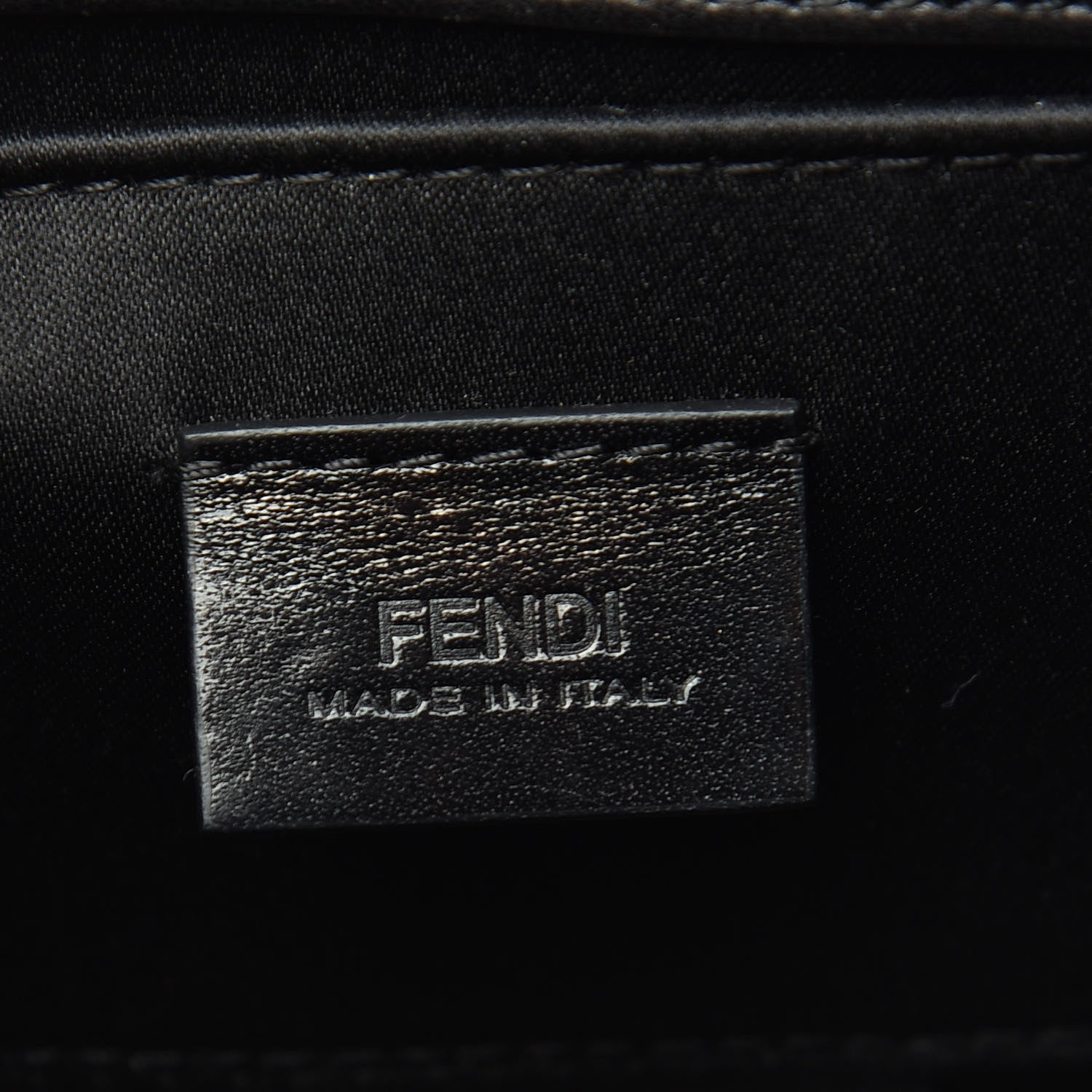 Fendi Snakeskin Mini Rush Clutch Black 6 of 9