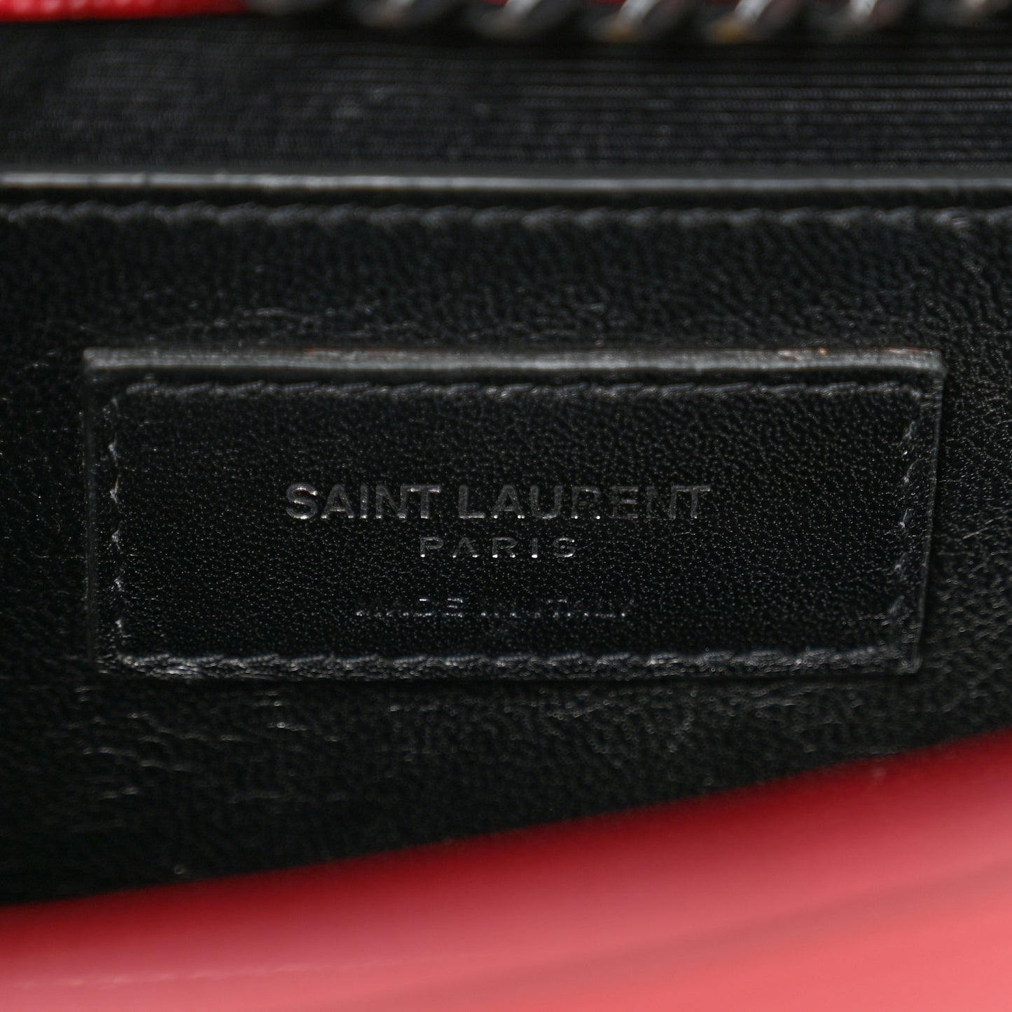 Grain De Poudre Medium Classic Monogram Monochrome Kate Satchel Lipstick Red
