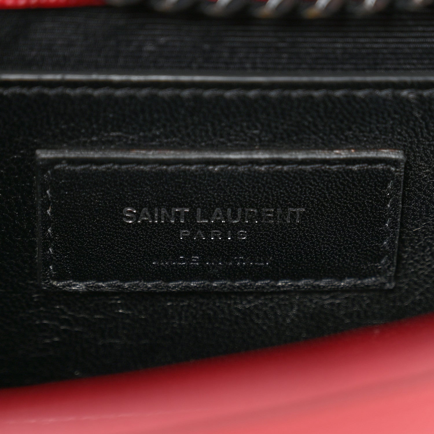 Saint Laurent Grain De Poudre Medium Classic Monogram Monochrome Kate Satchel Lipstick Red 6 of 9