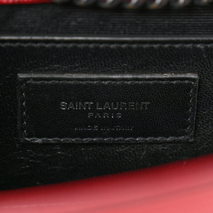 Saint Laurent Grain De Poudre Medium Classic Monogram Monochrome Kate Satchel Lipstick Red 6 of 9