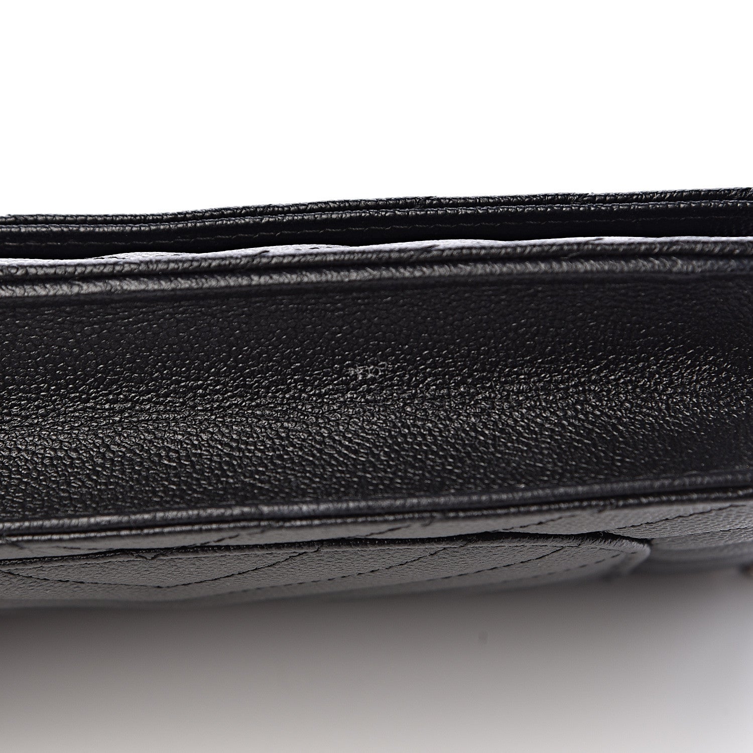Chanel Caviar Chevron Quilted Wallet On Chain WOC Black 11 of 13