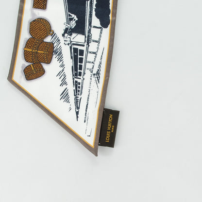 Louis Vuitton Silk LV Comics Bandeau Taupe 4 of 6