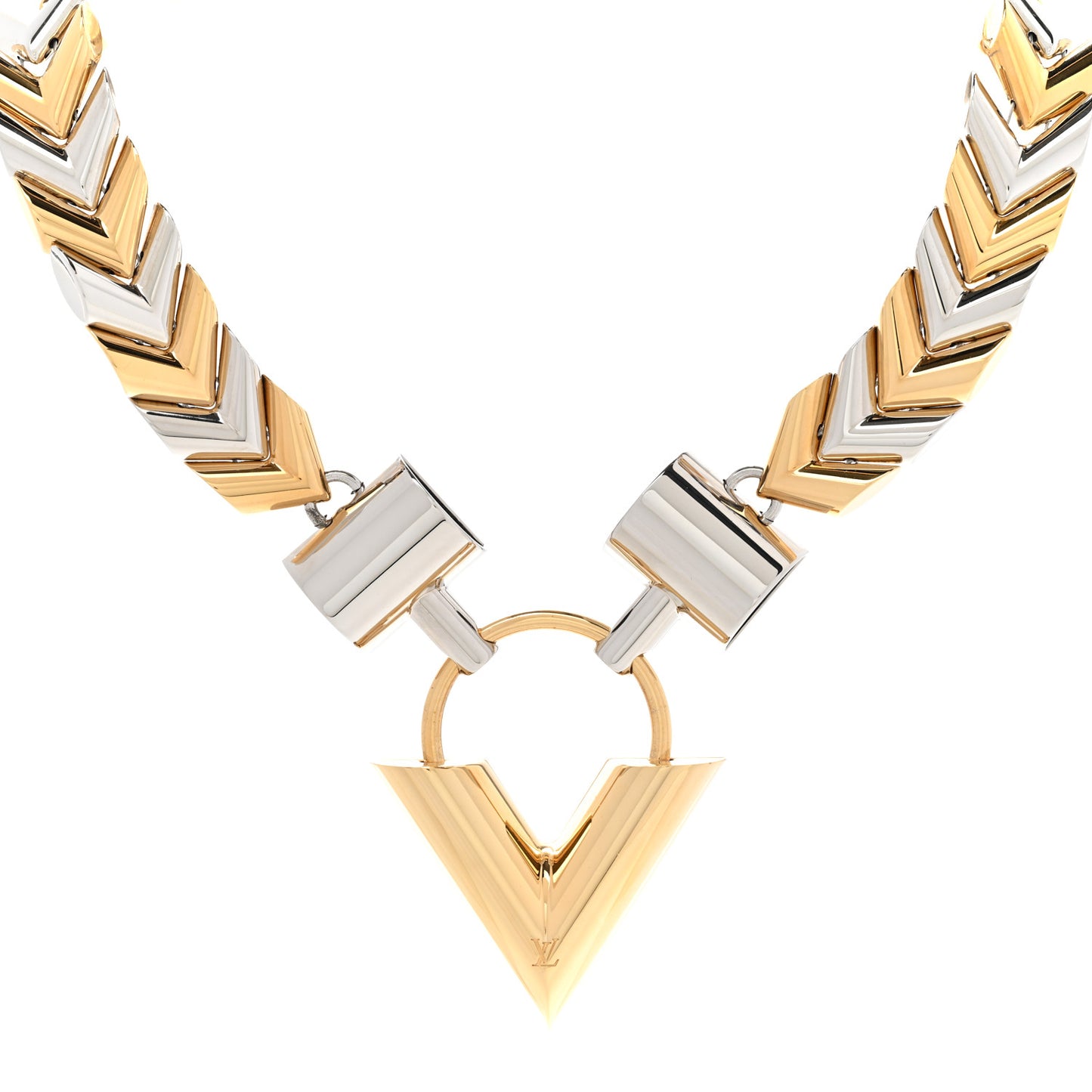 Metal Essential V Chain Choker Necklace Gold Silver