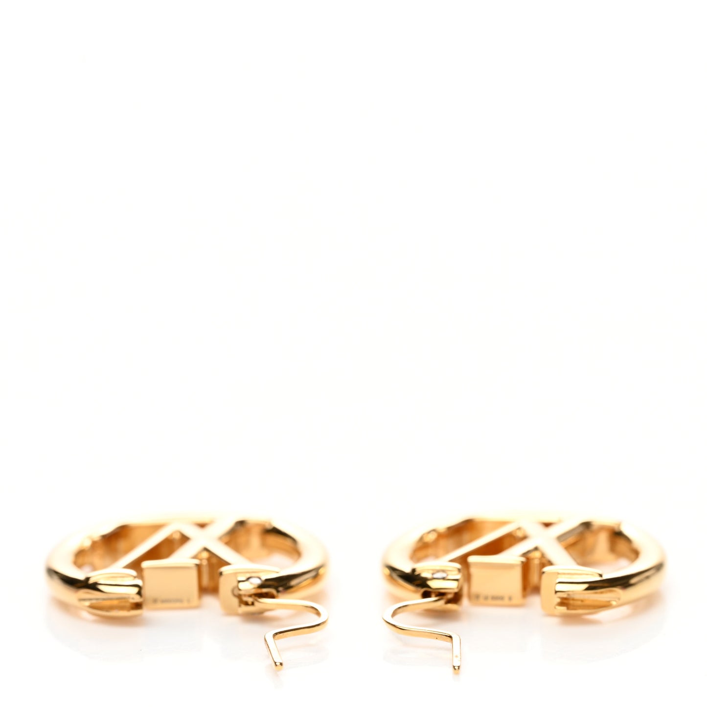 Metal Small Louise Hoop Earrings Gold