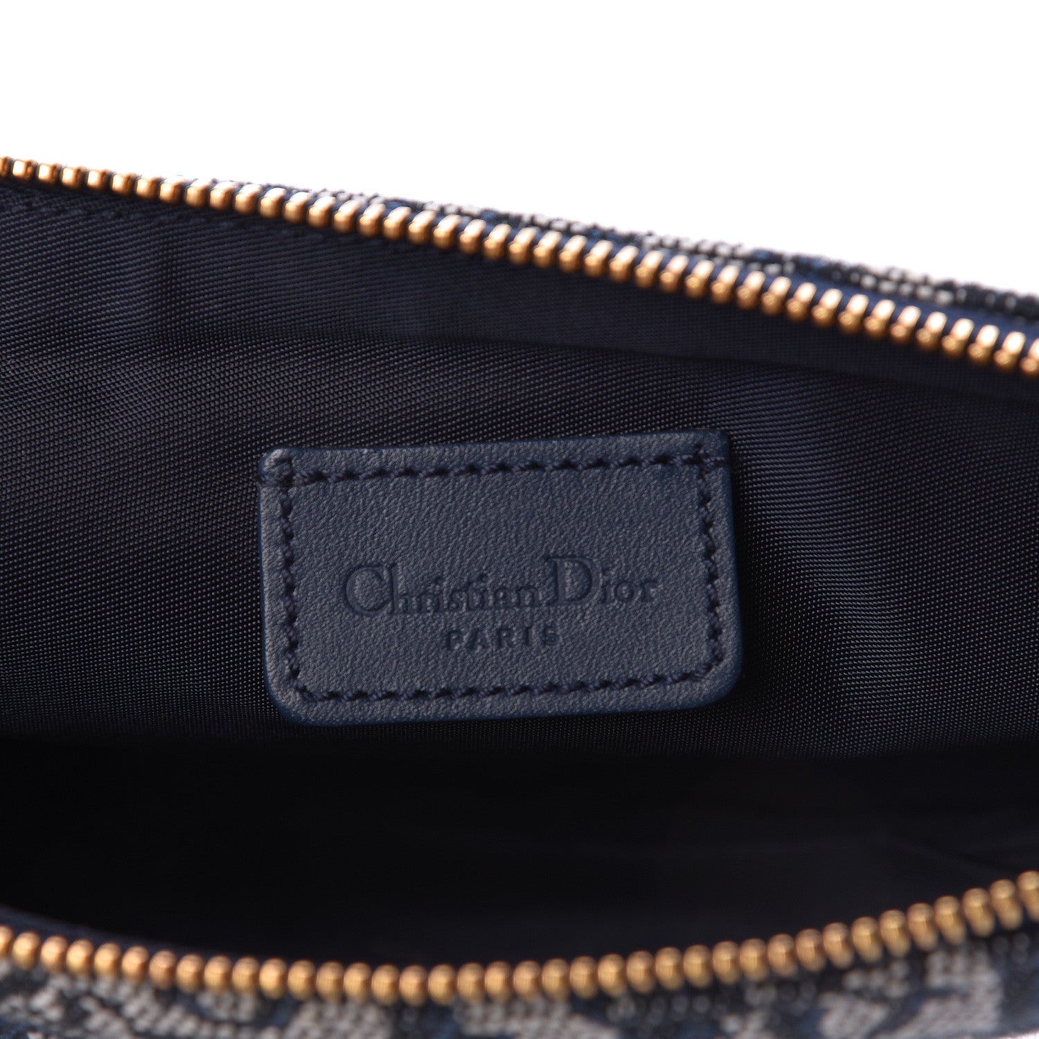 Christian Dior Monogram Mini Saddle Pochette Navy 6 of 10