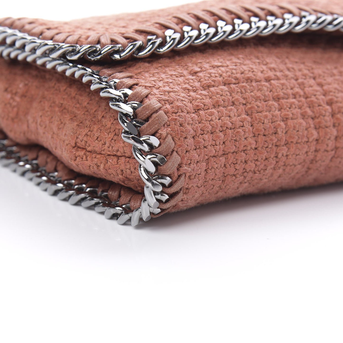 Woven Boucle Falabella Clutch Orange