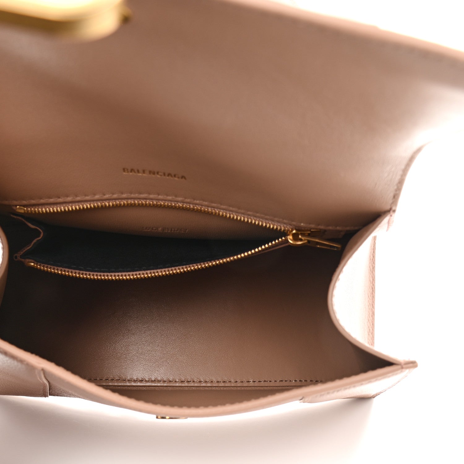 Balenciaga Grained Calfskin Small Hourglass Top Handle Bag Nude Beige 5 of 9
