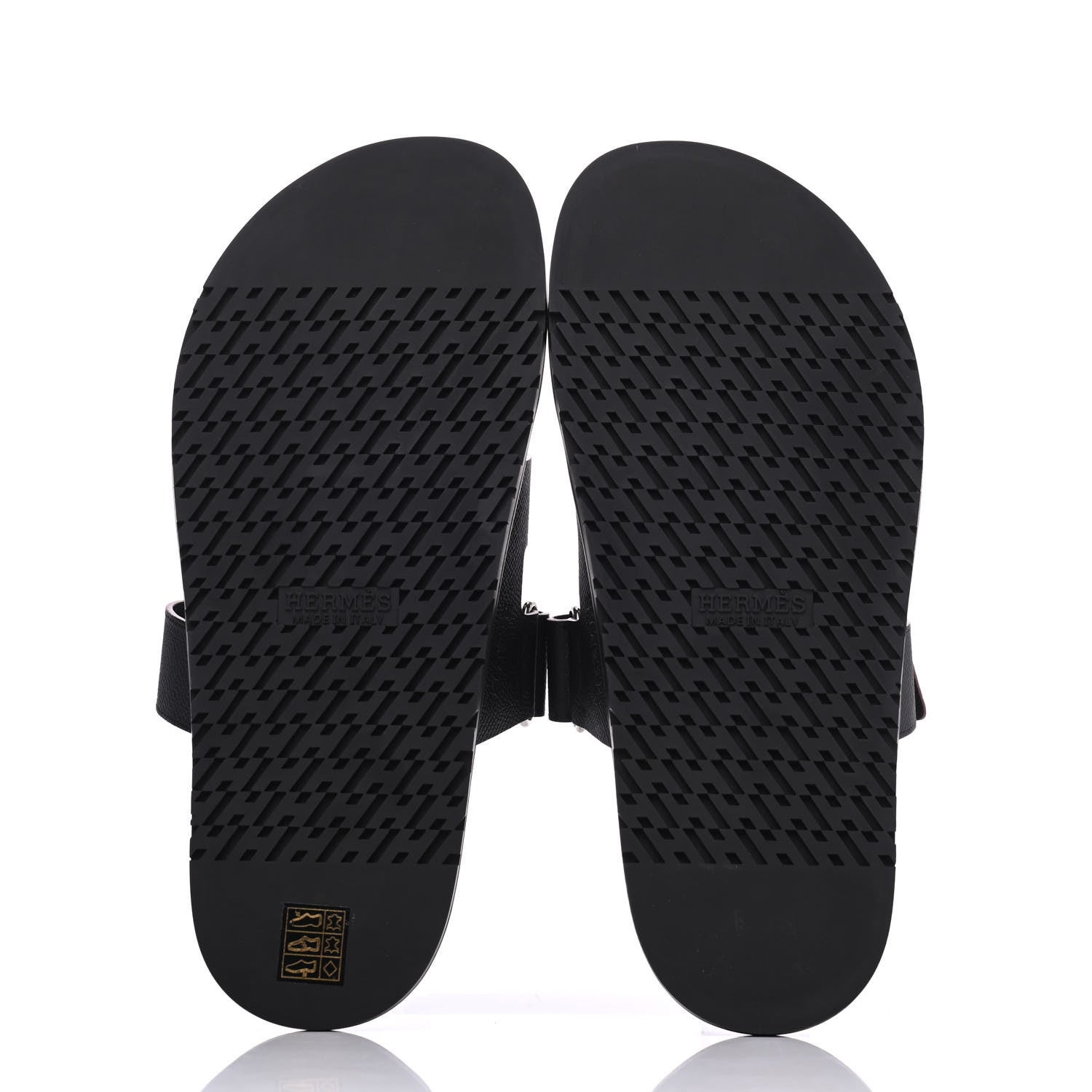 Hermes Epsom Mens Chypre Sandals 41 Black 5 of 9