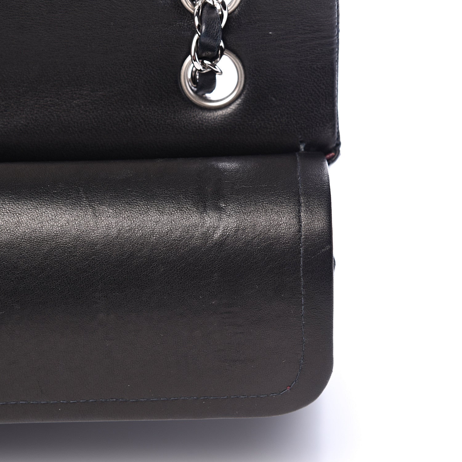 Chanel Lambskin Quilted Medium Double Flap Black 12 of 22