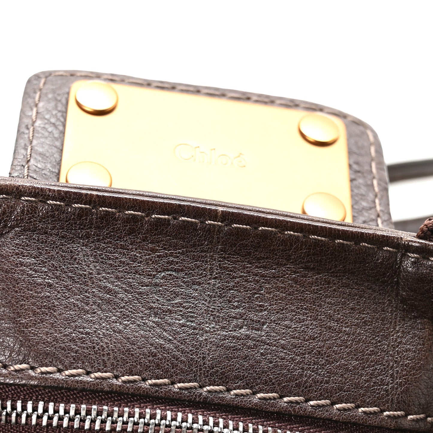 Calfskin Paddington Front Pocket Tote Chocolate