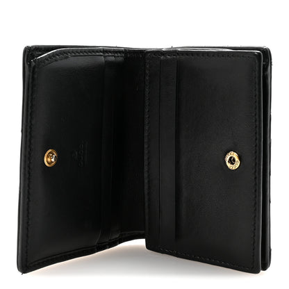 Gucci Calfskin Matelasse GG Marmont Card Case Wallet Black 5 of 7