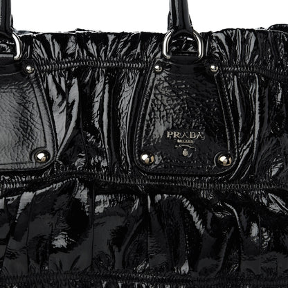 Prada Vernice Gaufre Tote Black 10 of 10