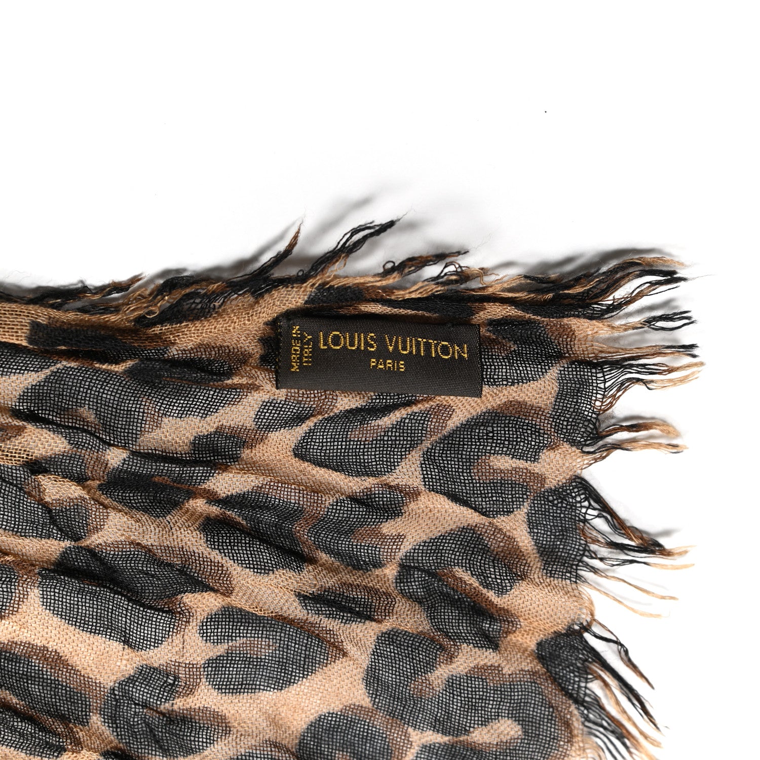 Louis Vuitton Cashmere Silk Leopard Etole Stole Marron 3 of 6