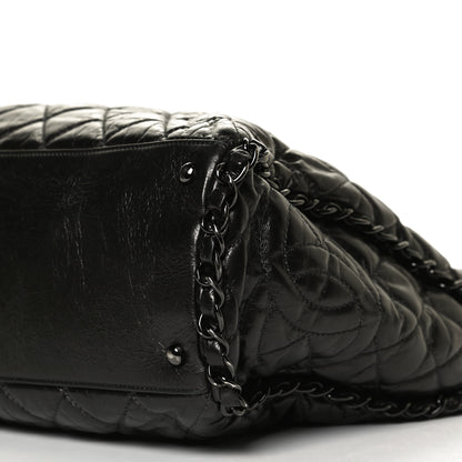 Chanel Metallic Calfskin Quilted Large Chain Me Hobo Dark Grey 10 of 10