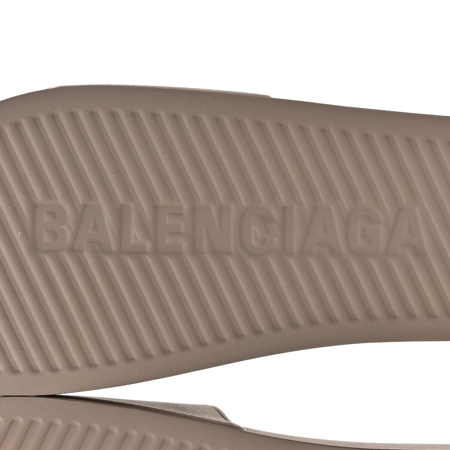 Rubber Allover Logo Pool Slide Sandals 38 Dark Mink