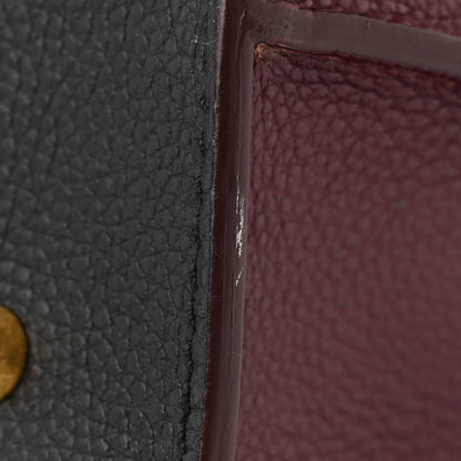 Alexander McQueen Grained Calfskin Small Bi-Color Legend Satchel Burgundy Black 10 of 10