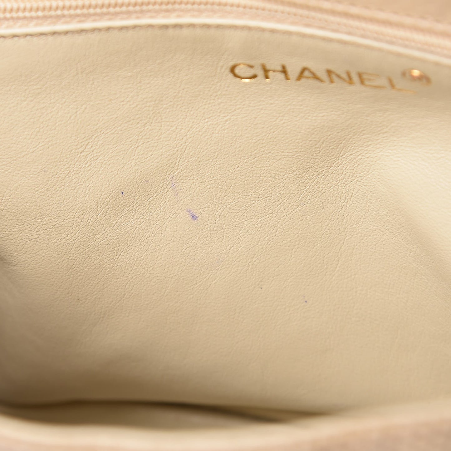 Lizard Small Square Flap Beige