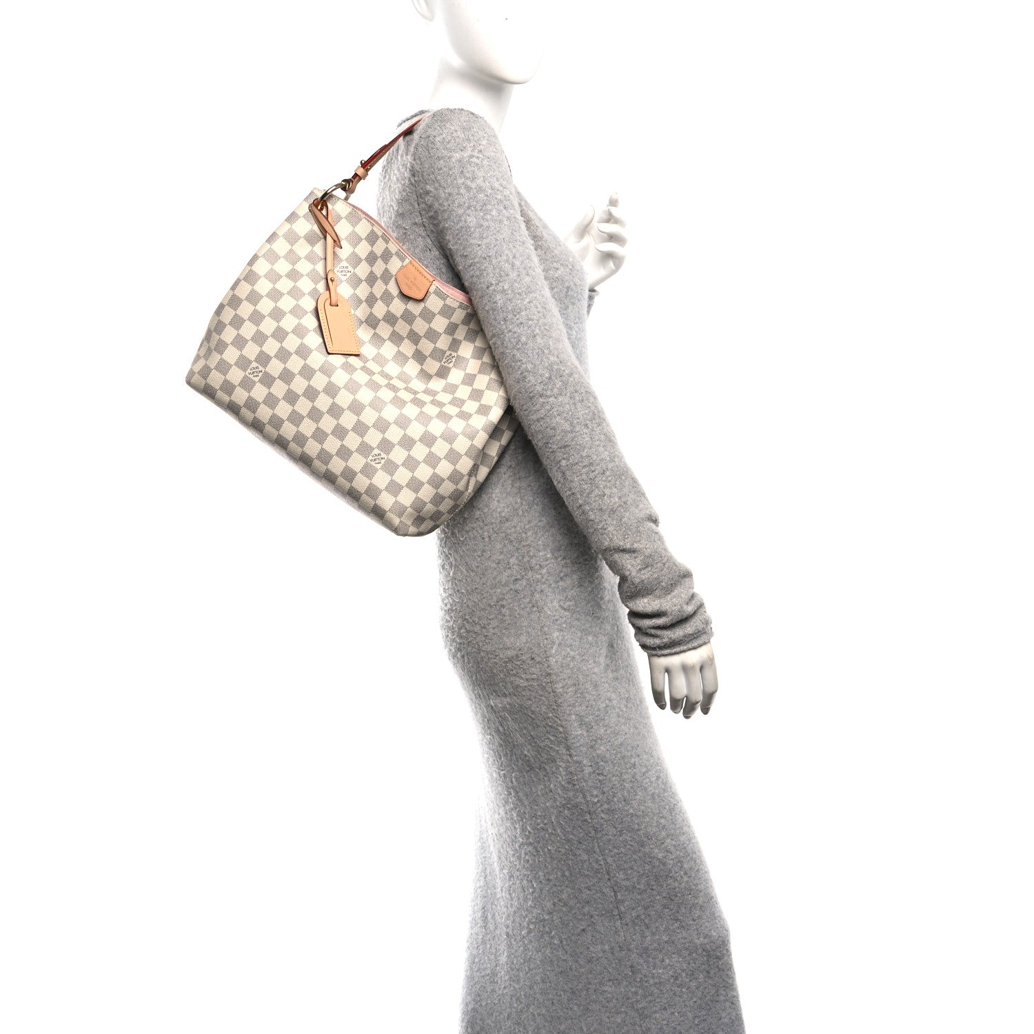 Louis Vuitton Damier Azur Graceful PM Rose Ballerine 2 of 9